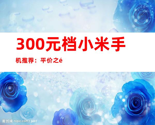 300元档小米手机推荐：平价之选，性价比出众